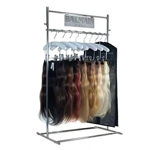 Metal Custom Logo Long Wigs Display Rack