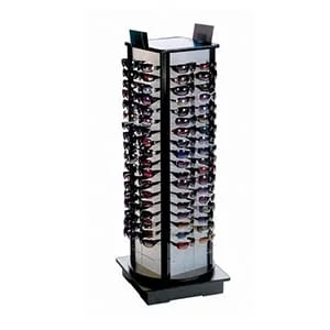 Rotatable Sunglasses Display Tower With Mirror And Light