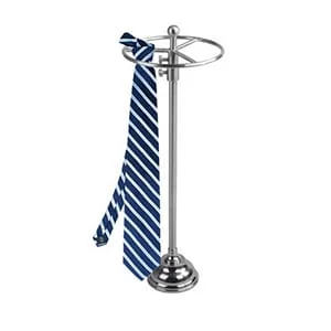 Soporte de exhibición de corbata ajustable en altura de metal plateado