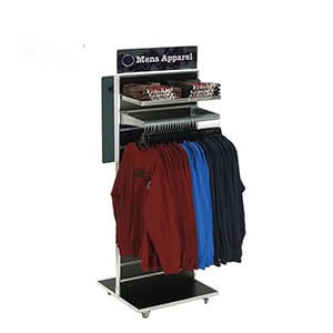 Sweatshirt Display Rack With Custom Poster