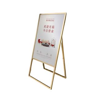 A-Frame Sidewalk Sign Stand, Portable Folding Advertising Display Stand for Store, Restaurant